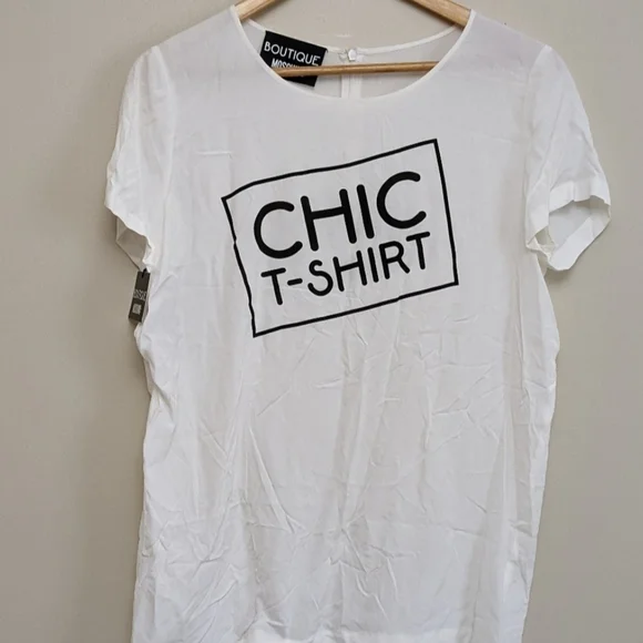 Moschino White Silk "Chic T-Shirt" - Picture 2 of 4